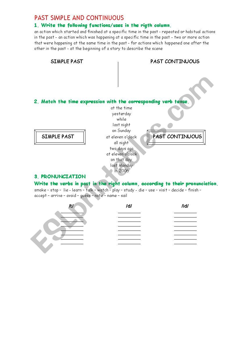 Past Simple or Past Continuous