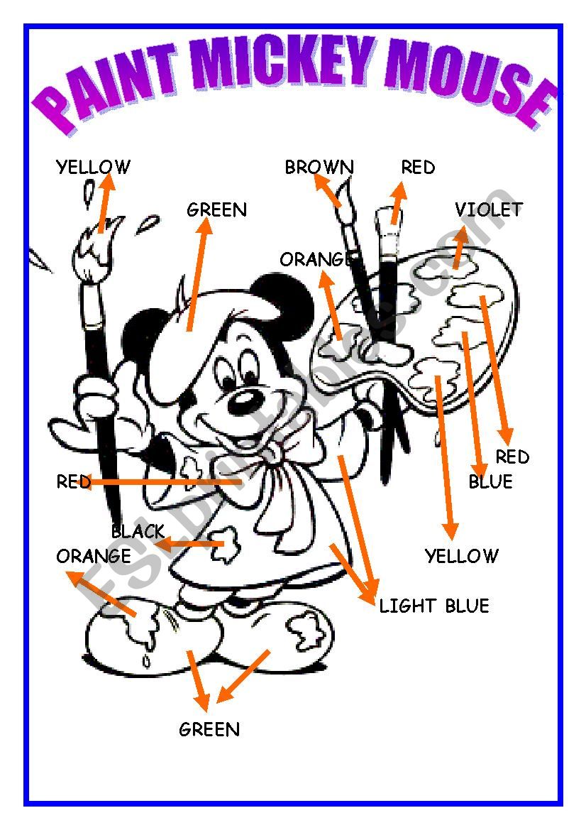 Learn about colors worksheet