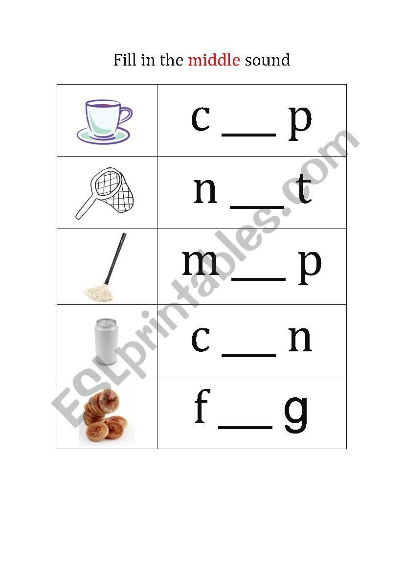 3 Letter words worksheet