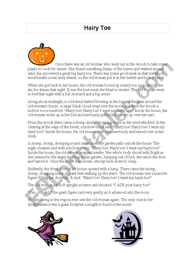 Halloween story worksheet