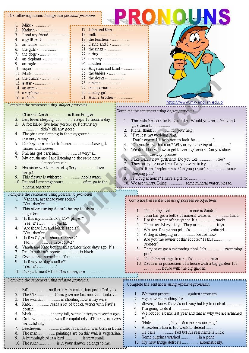 PRONOUNS worksheet