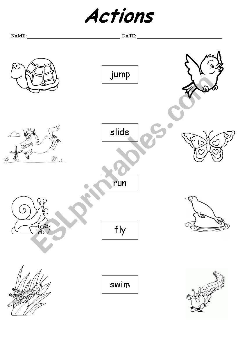 actions worksheet
