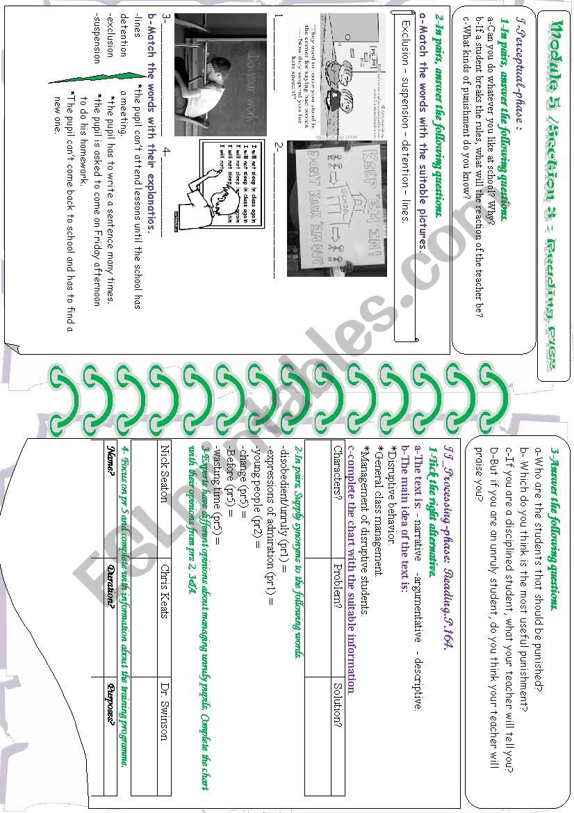 Module 5 /section 3 :Reading. worksheet