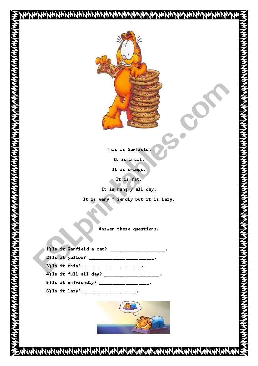 Verb to be worksheet