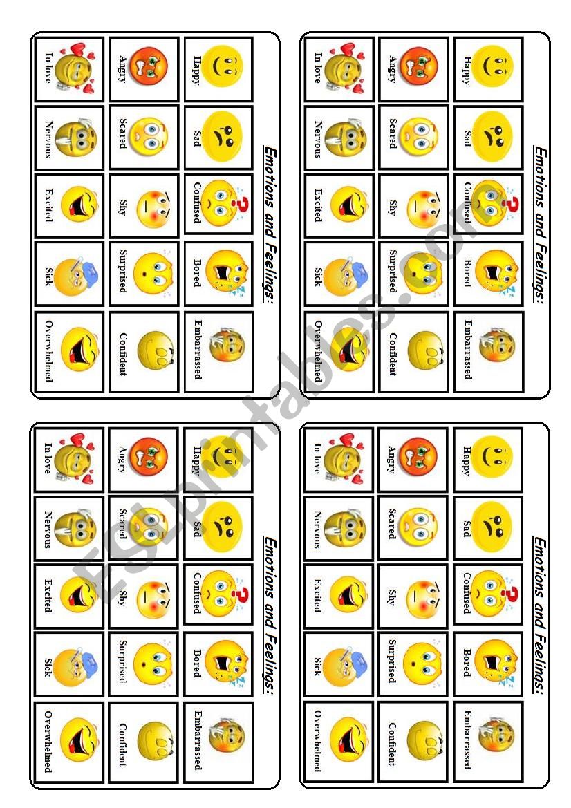 Emotions and feelings worksheet Emotions and feelings worksheet