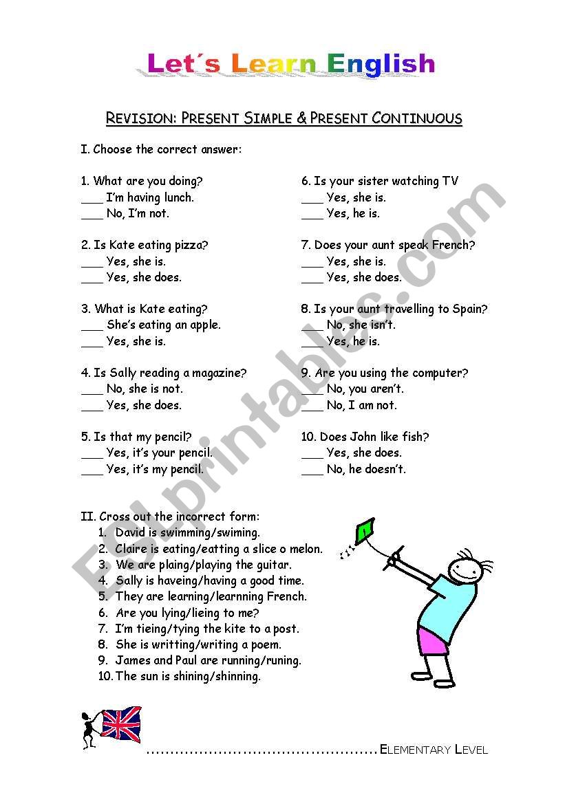 Revision: Simple Present and Present Continuous