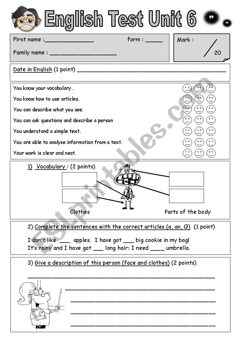 test on have got / clothes .... 3 PAGES