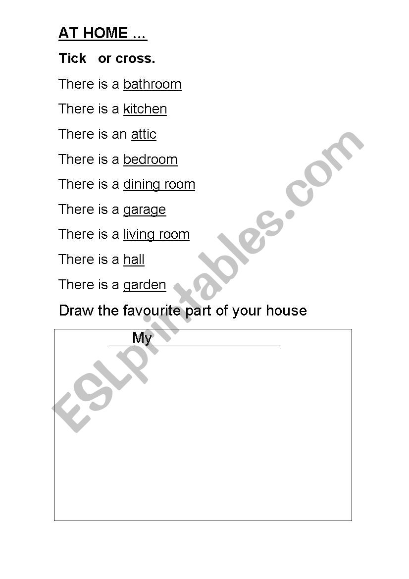 at home worksheet