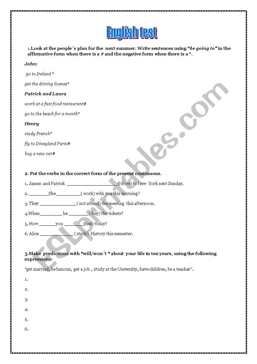 future and conditionals worksheet