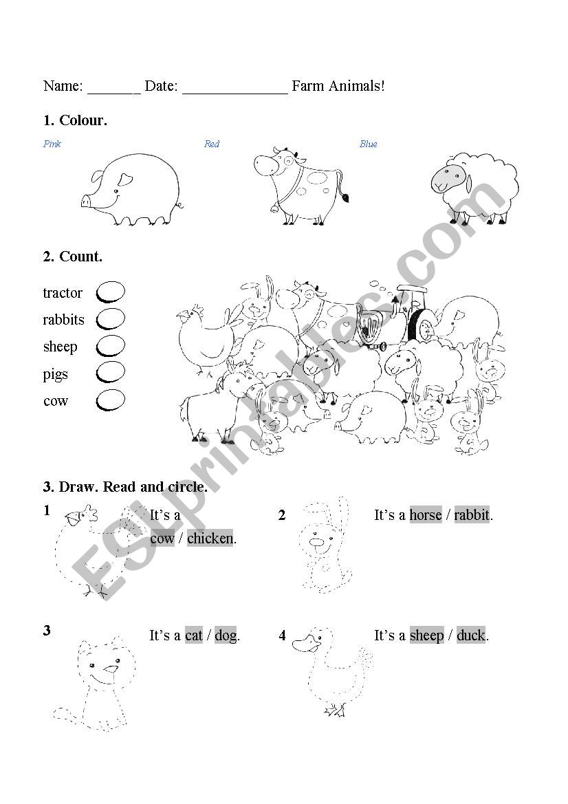 Farm Animals worksheet