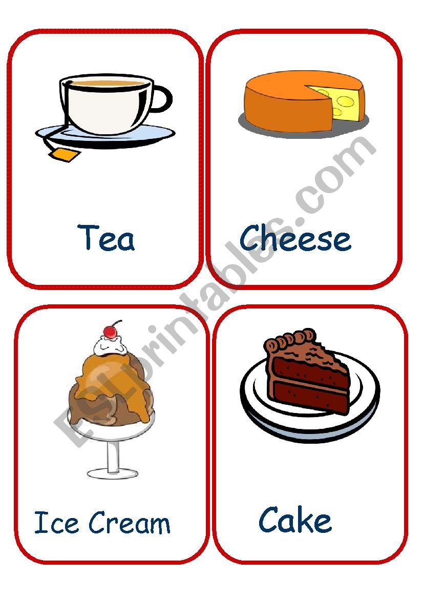 Food Flashcards set 2 worksheet