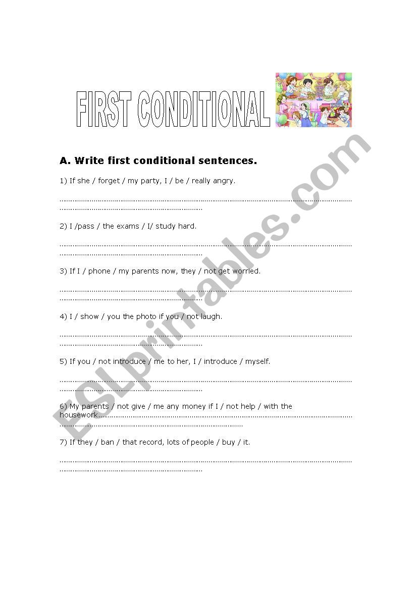 first conditional worksheet