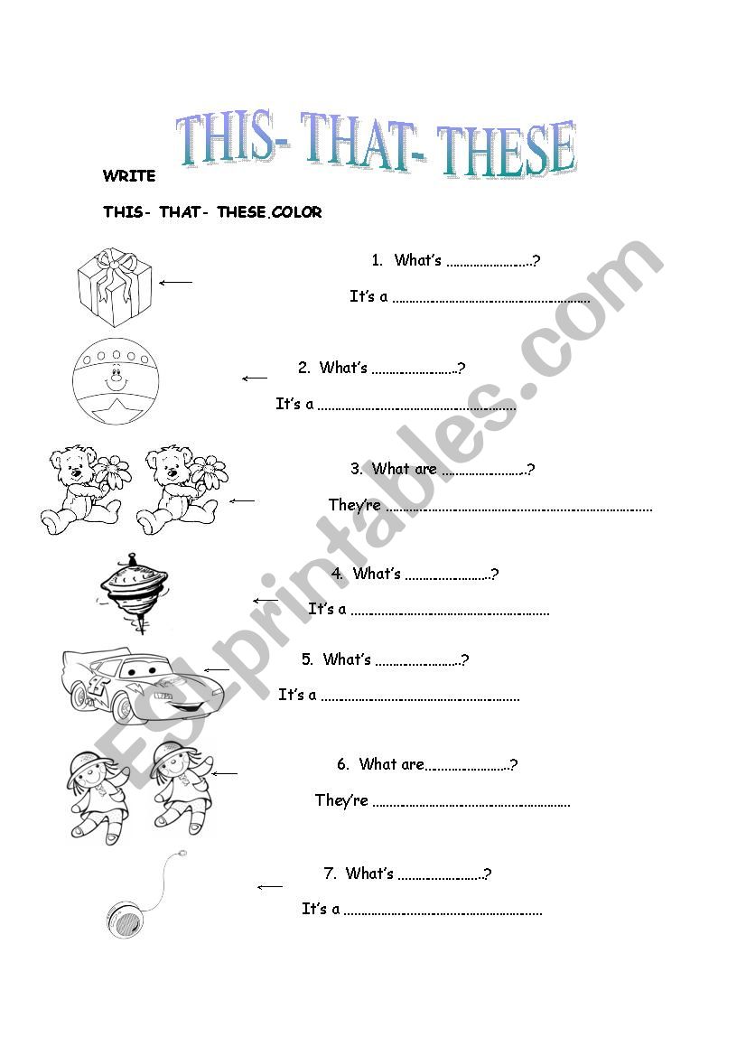 THIS-THAT-THESE worksheet