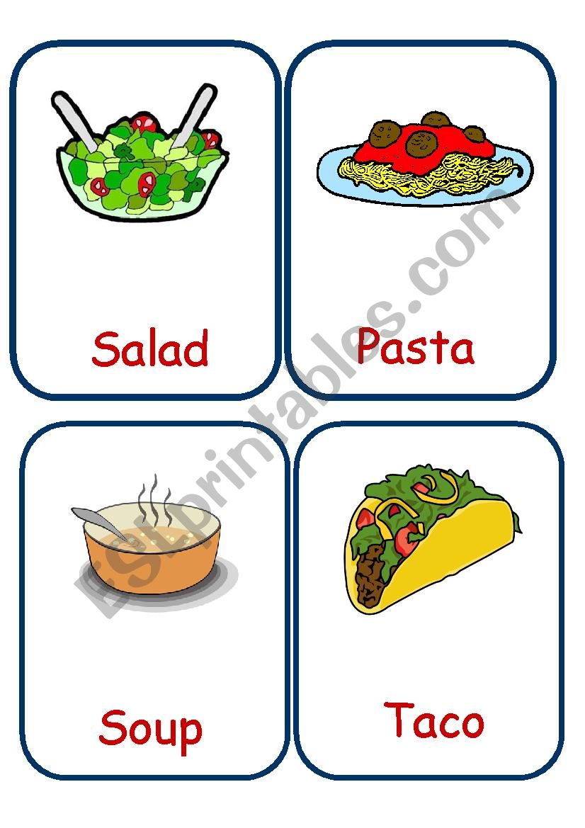 Food  Flashcards set 3 worksheet