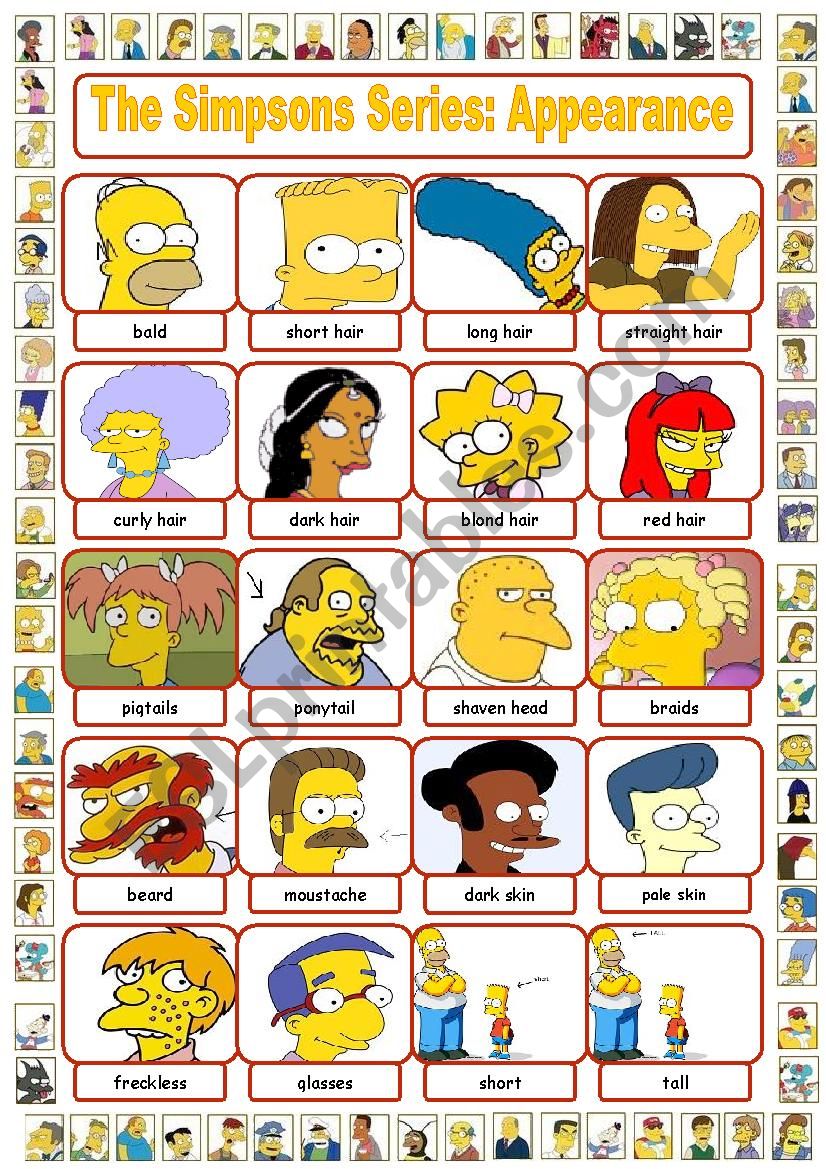 The Simpsons Series: Appearance Pictionary