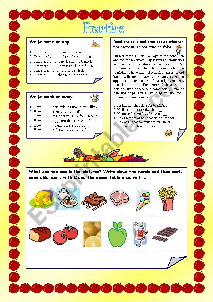 food - ESL worksheet by miliegz