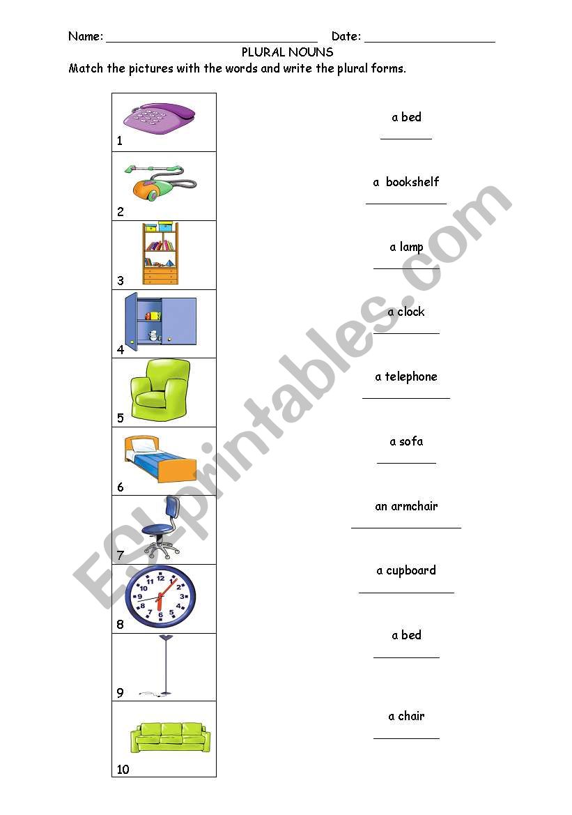 plural worksheet