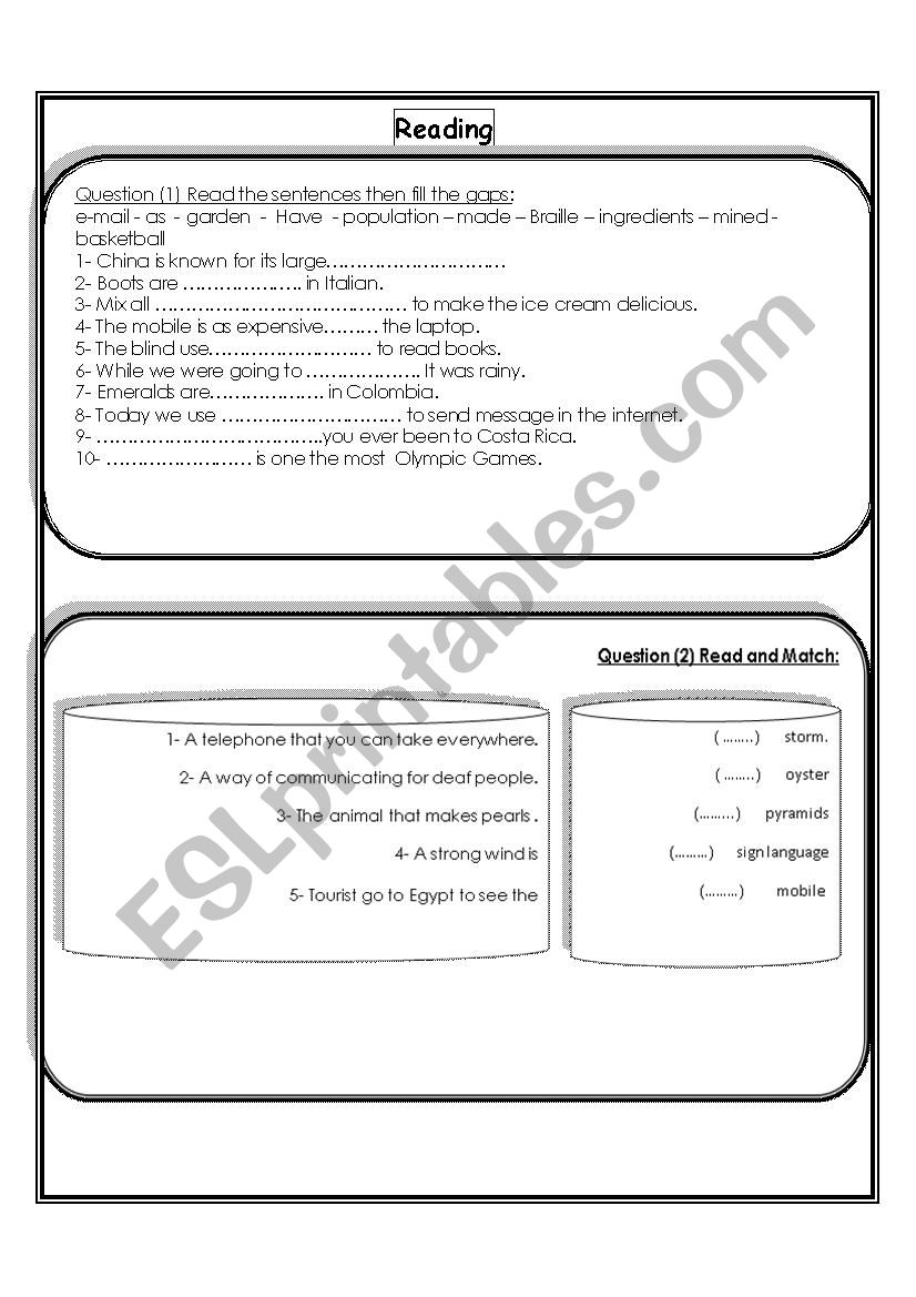 means of communications  worksheet