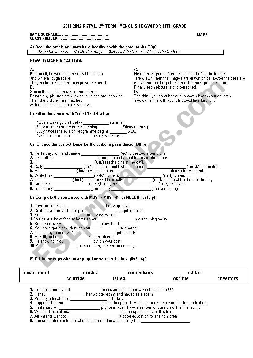 A useful Test for intermediate