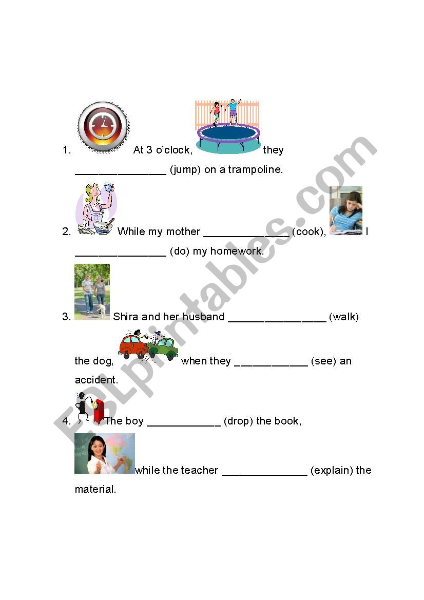 Past Progressive worksheet