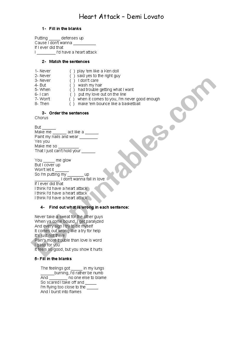 Song activity - Demi Lovato Heart Attack