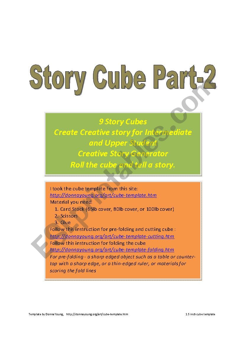 Story Cube Part-2 worksheet