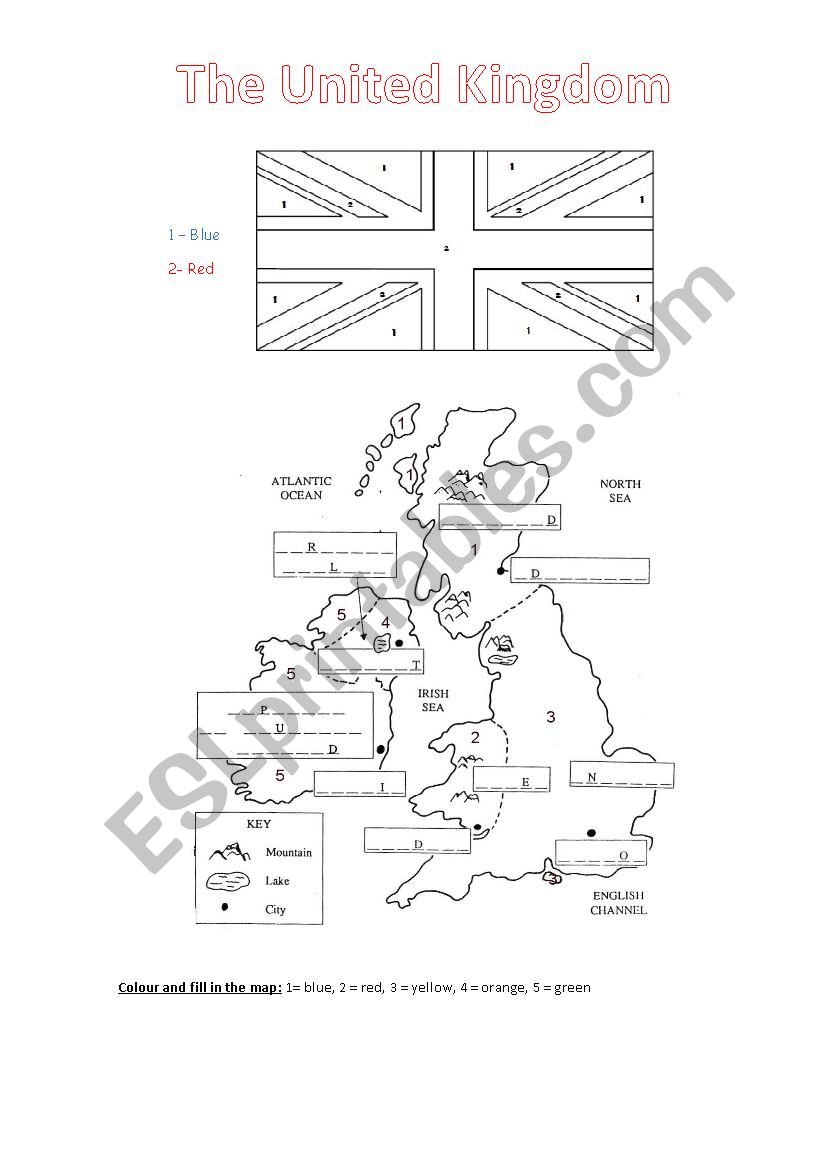 The United Kingdom worksheet