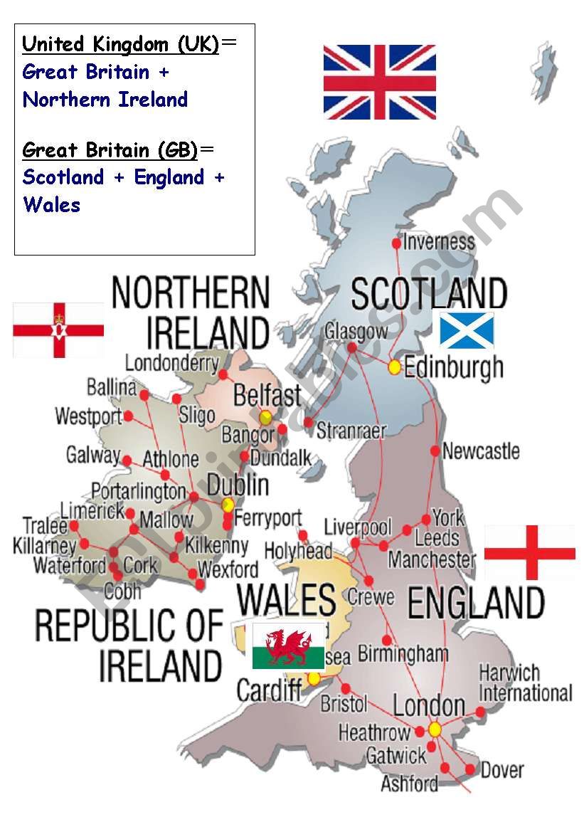 british isles map worksheet