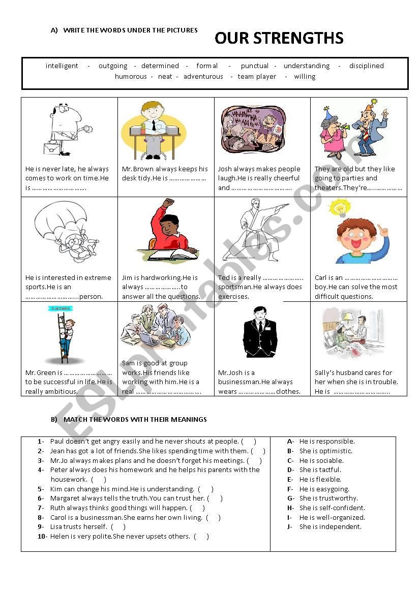 personal qualities - our strengths 1 