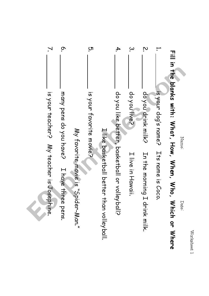 find a classmate worksheet