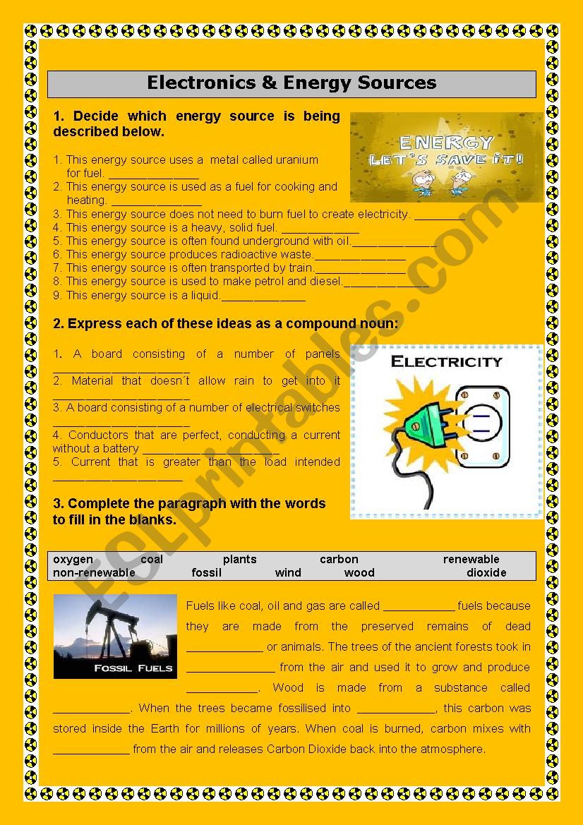 ELECTRONICS AND ENERGY SOURCES