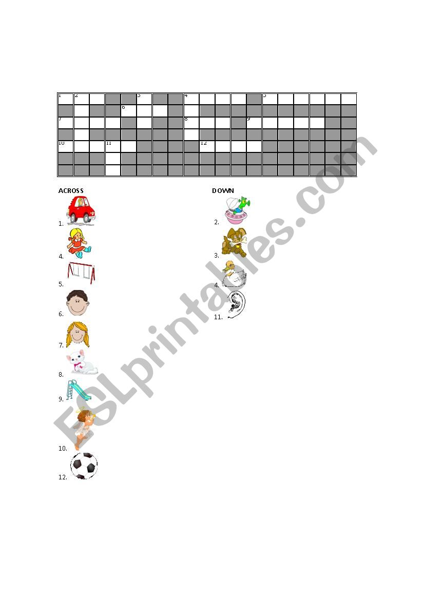 Crossword Playground worksheet