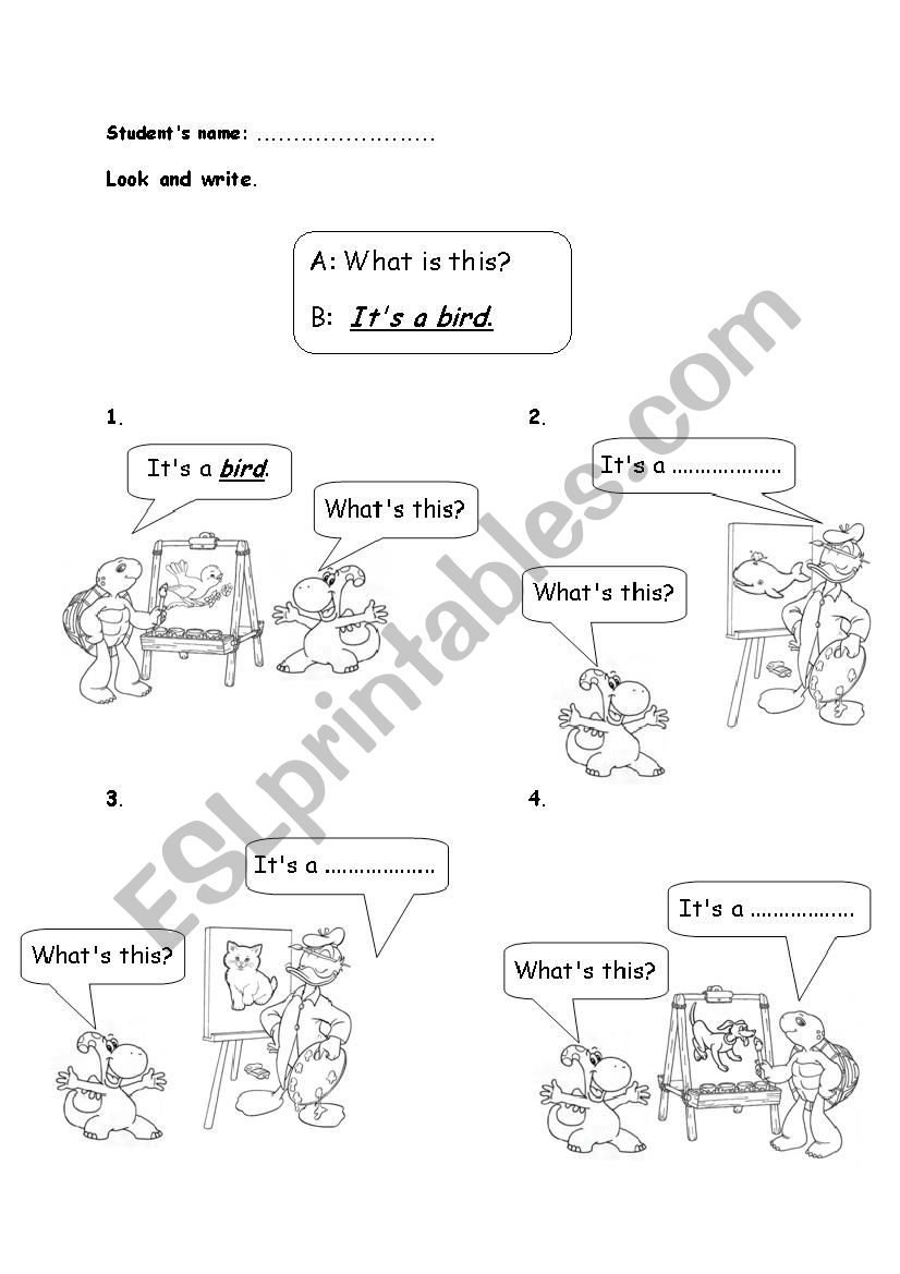 What is it? worksheet