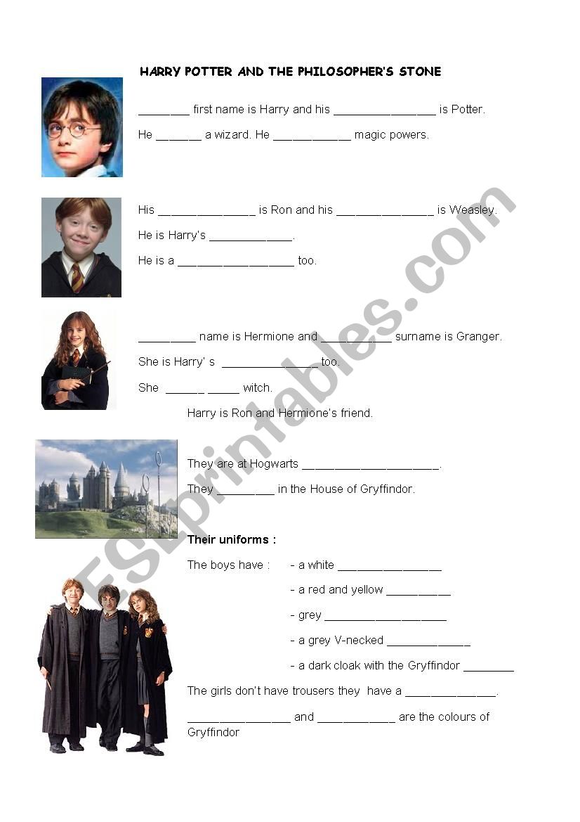 Harry Potter  worksheet