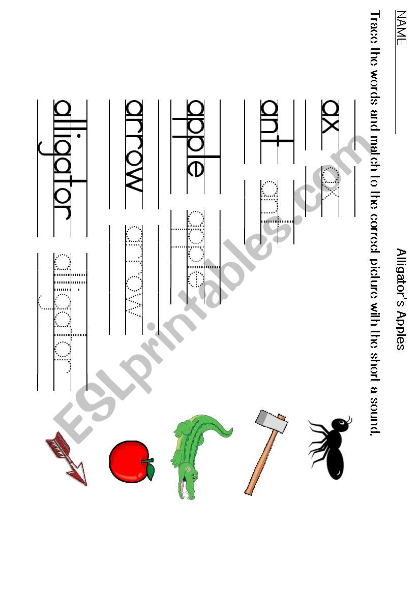 Short A Sound worksheet