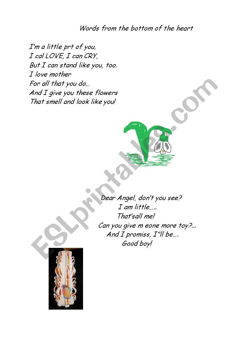POems for children worksheet