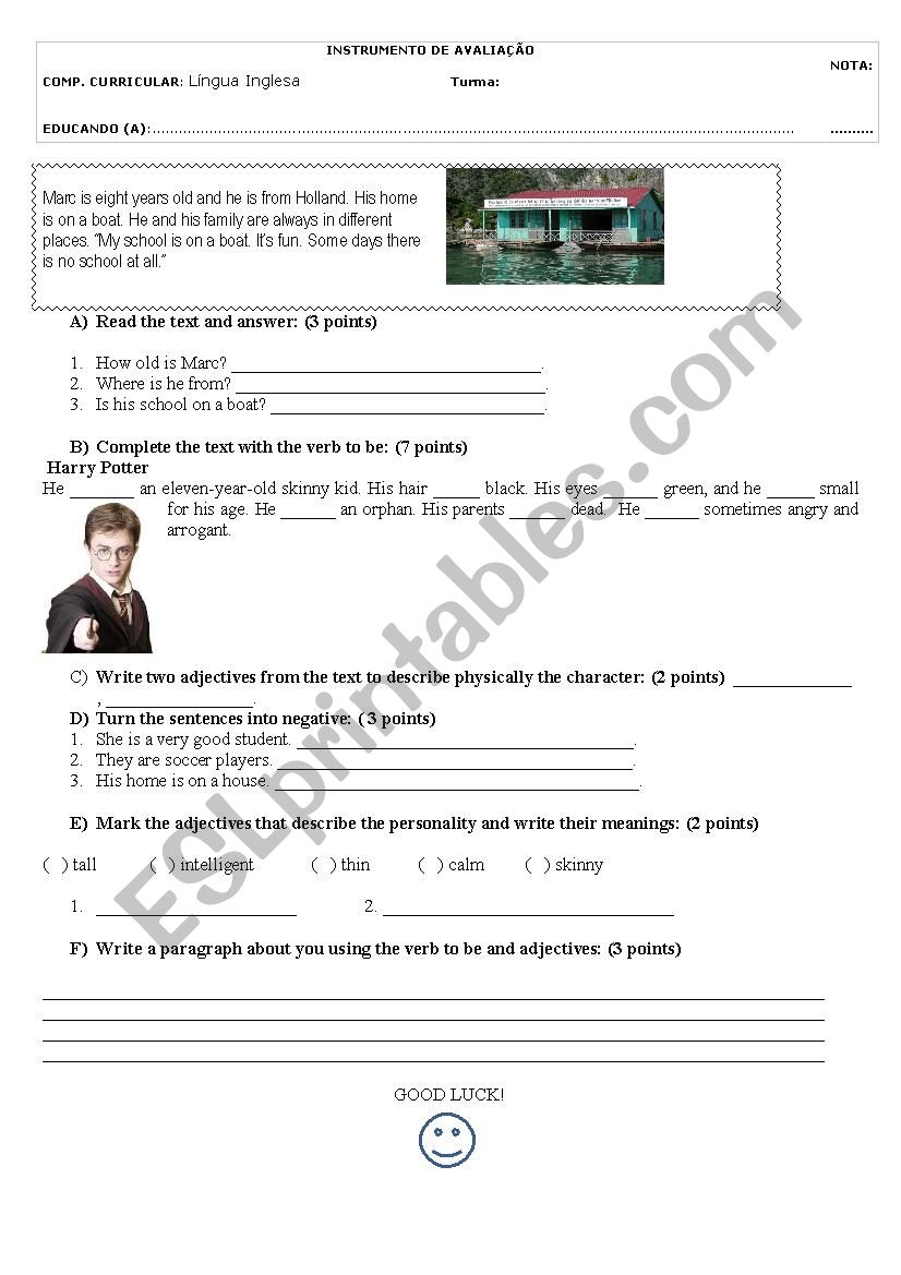 Avaliao worksheet