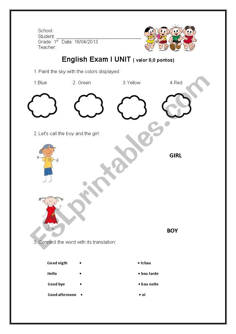 test worksheet