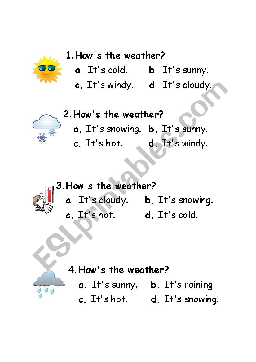 Weather  worksheet