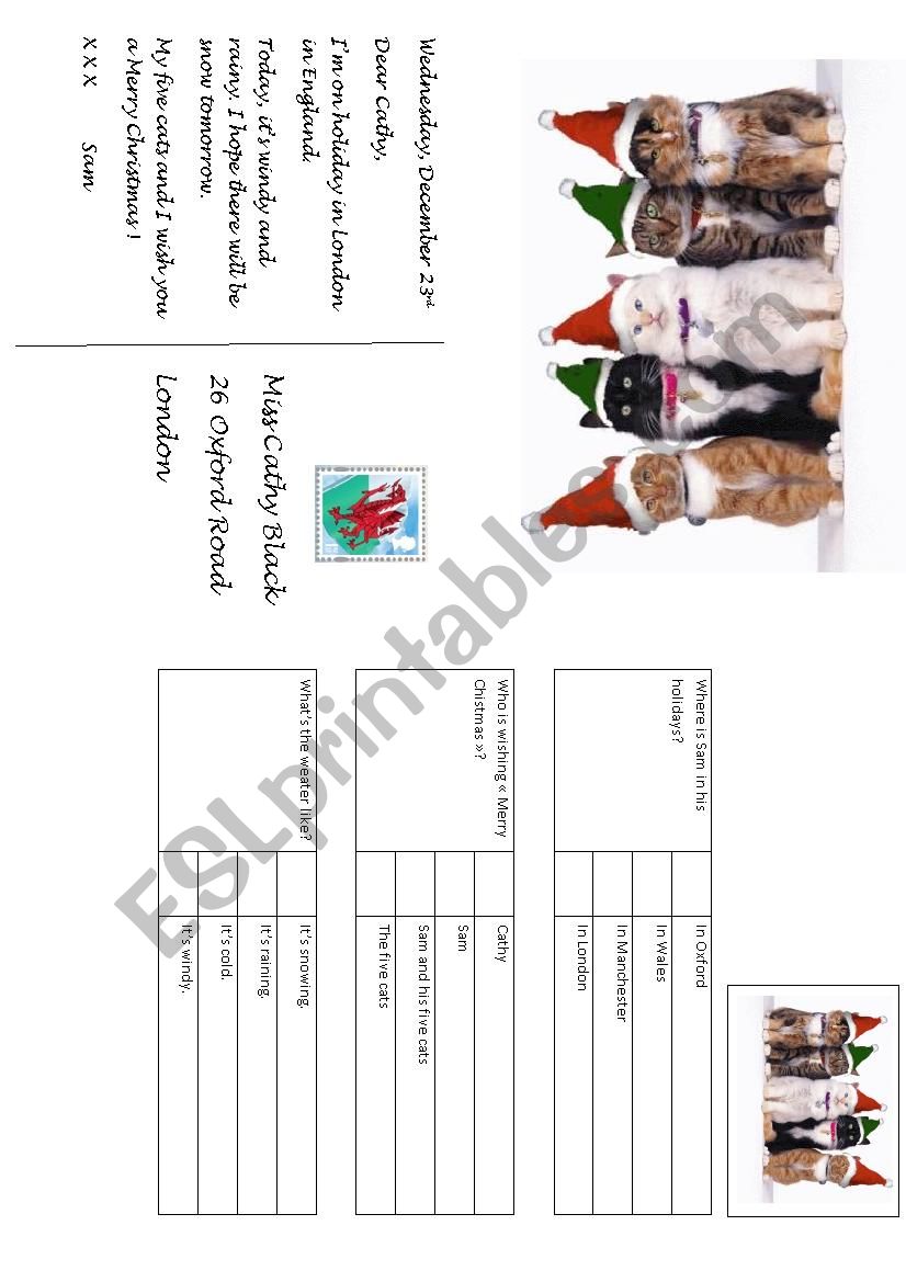 Christmas worksheet