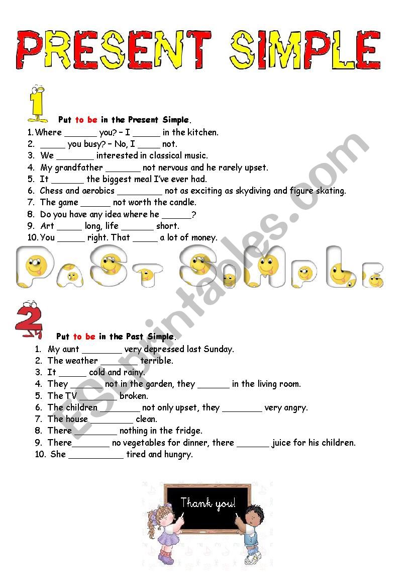 Present/Past Simple worksheet