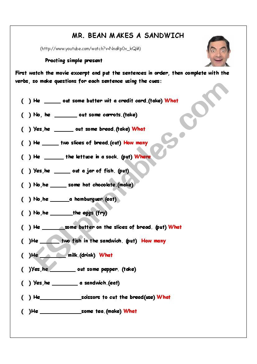 SIMPLE PRESENT VIDEO ACTIVITY worksheet