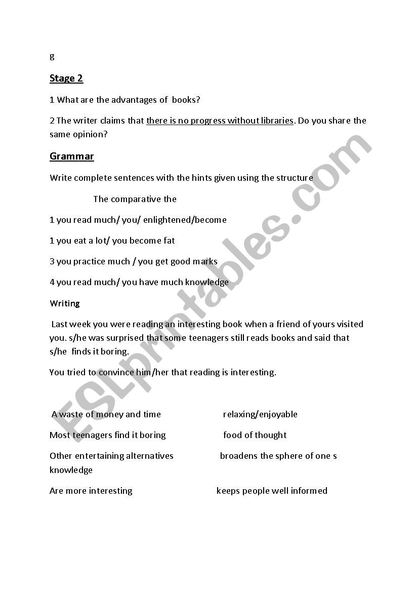 lesson 23 libraries worksheet