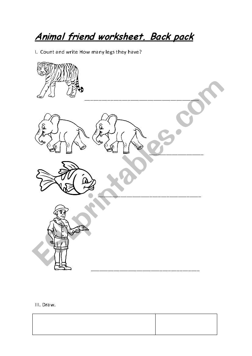 Animal Friends worksheet