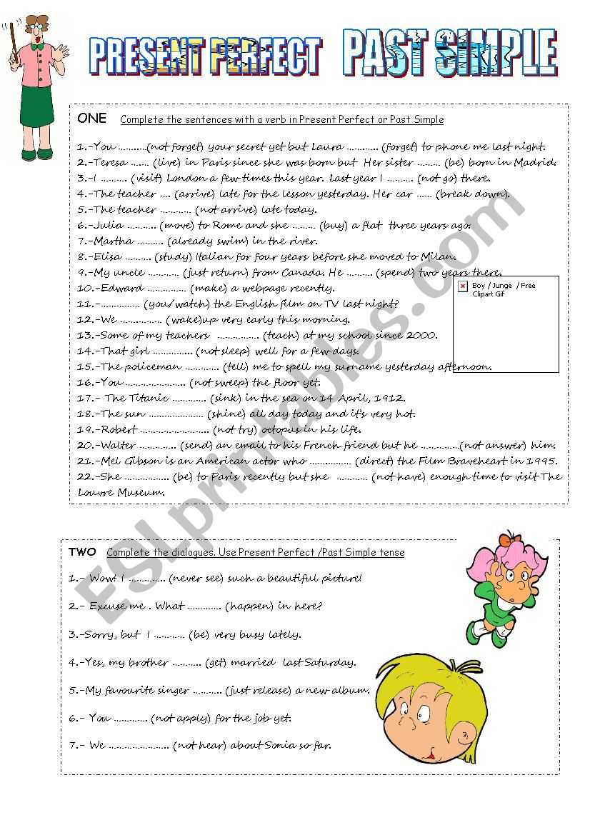 present perfect and simple past