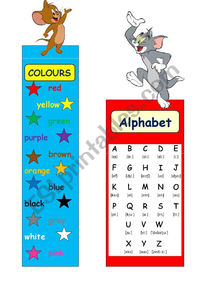 colours, alphabet worksheet