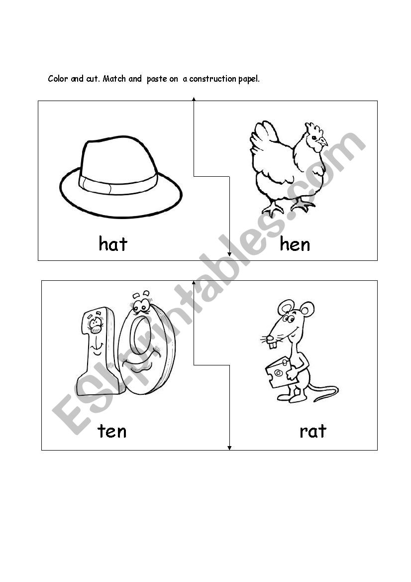 Rhyme words worksheet