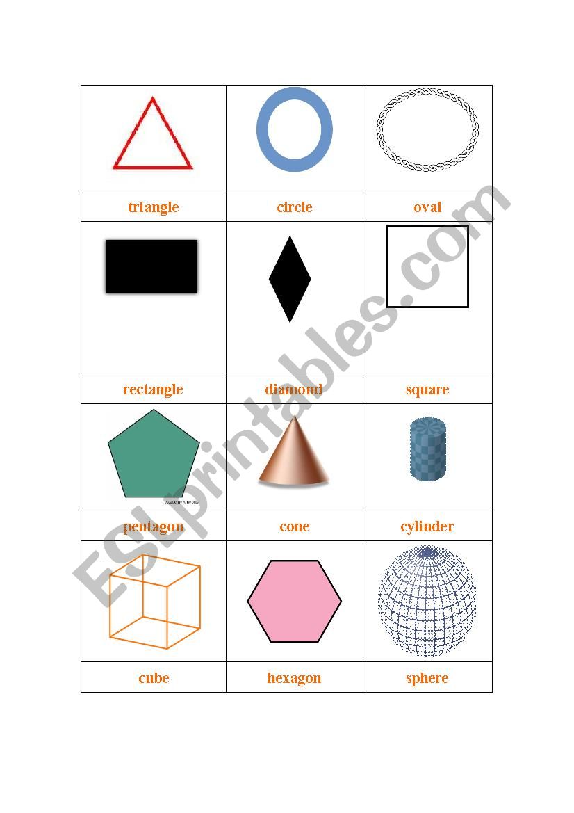 different shapes worksheet