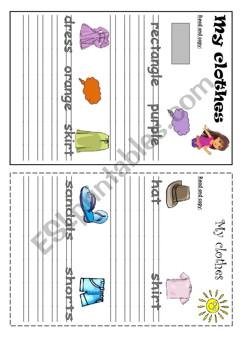 clothes handouts worksheet