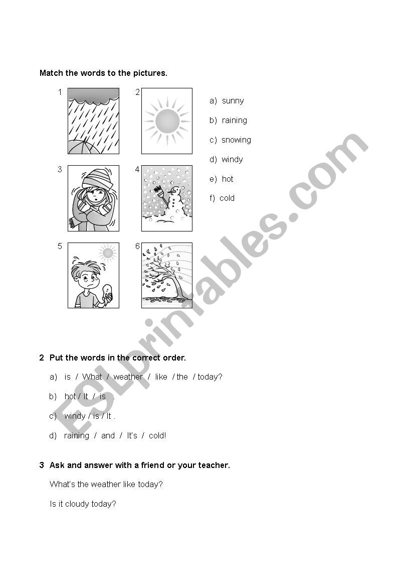 weather worksheet